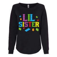 Lil Sister Master Builder Building Bricks Blocks Family Set Womens California Wash Sweatshirt