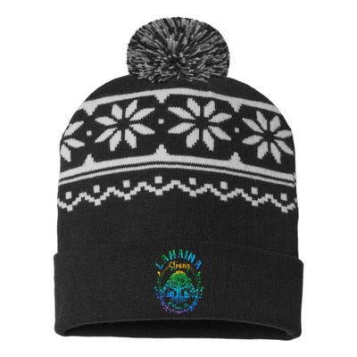 Lahaina Strong Maui Hawaii Old Banyan Tree saved majestic USA-Made Snowflake Beanie