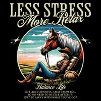 Less Stress More Relax Cowgirl Impact Tech Backpack