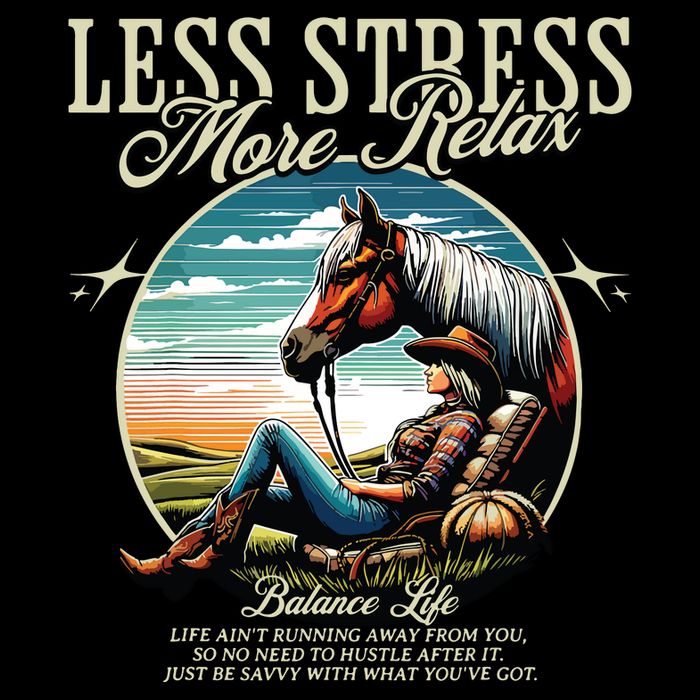Less Stress More Relax Cowgirl Impact Tech Backpack