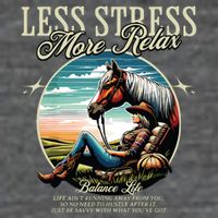 Less Stress More Relax Cowgirl Tank Top