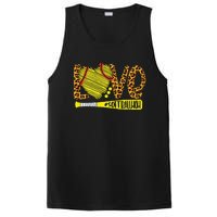 Love Softball Mom Leopard Print Baseball Lover Mother's Day PosiCharge Competitor Tank