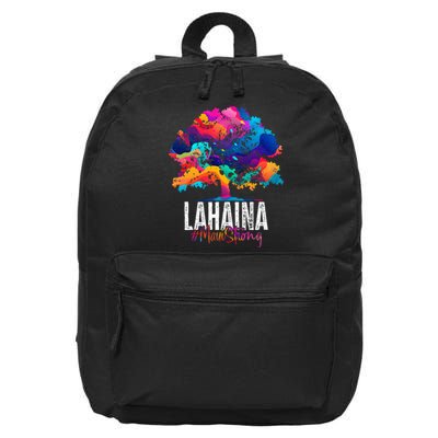 Lahaina Strong Maui Hawaii Old Banyan Tree 16 in Basic Backpack