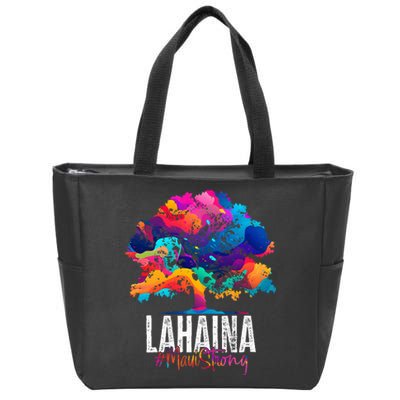 Lahaina Strong Maui Hawaii Old Banyan Tree Zip Tote Bag