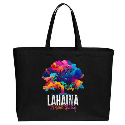 Lahaina Strong Maui Hawaii Old Banyan Tree Cotton Canvas Jumbo Tote