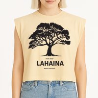 Lahaina Support Maui Strong Garment-Dyed Women's Muscle Tee