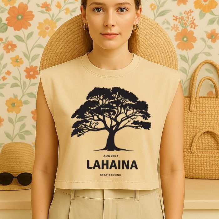 Lahaina Support Maui Strong Garment-Dyed Women's Muscle Tee