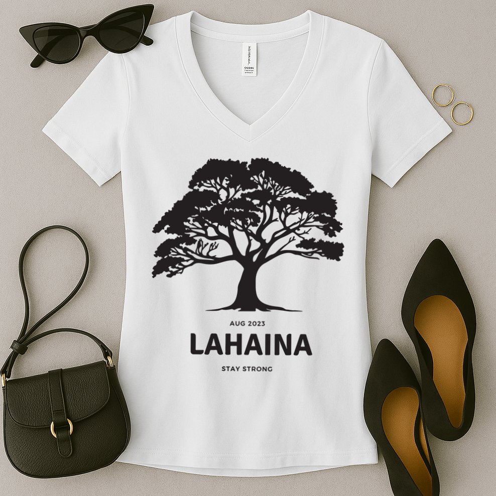 Lahaina Support Maui Strong Women's V-Neck T-Shirt