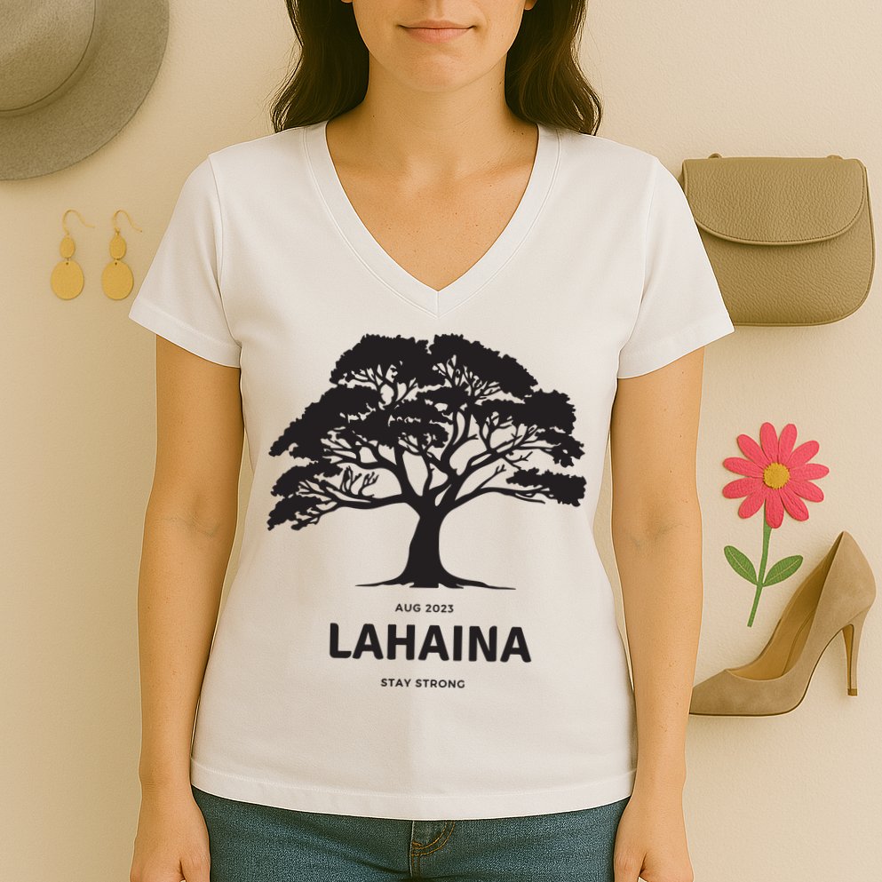 Lahaina Support Maui Strong Women's V-Neck T-Shirt