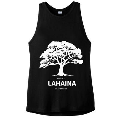 Lahaina Support Maui Strong Hawaii Ladies PosiCharge Tri-Blend Wicking Tank