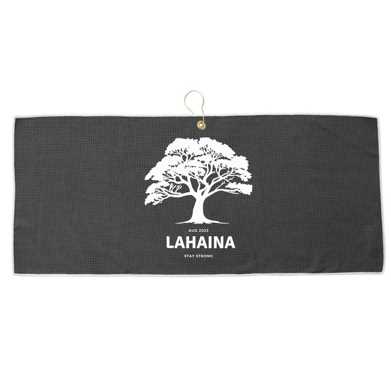 Lahaina Support Maui Strong Hawaii Large Microfiber Waffle Golf Towel