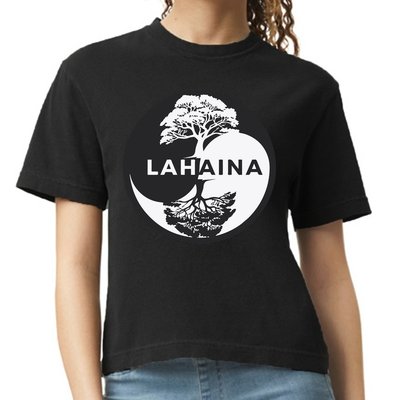 Lahaina Support Maui Strong Lahaina Banyan Tree In A Yin Yang Comfort Colors Boxy T-Shirt