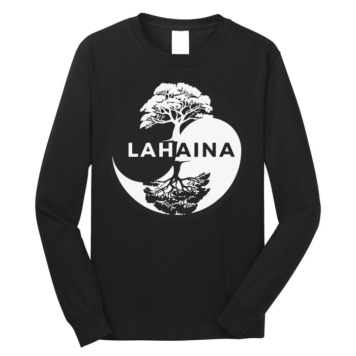 Lahaina Support Maui Strong Lahaina Banyan Tree In A Yin Yang Long Sleeve Shirt