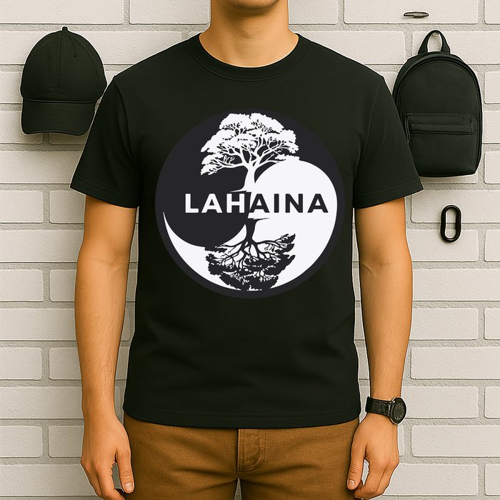 Lahaina Support Maui Strong Lahaina Banyan Tree In A Yin Yang T-Shirt