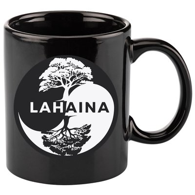 Lahaina Support Maui Strong Lahaina Banyan Tree In A Yin Yang 11oz C Handle Ceramic Mug