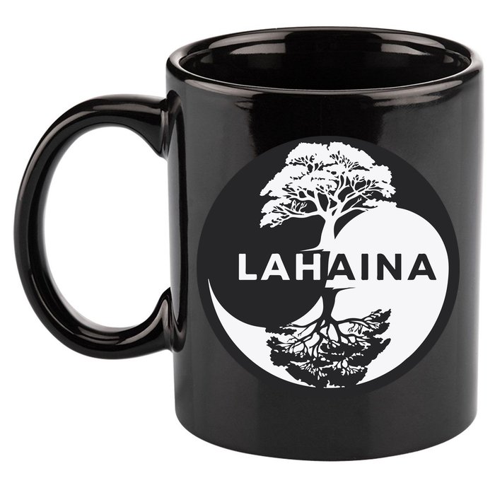 Lahaina Support Maui Strong Lahaina Banyan Tree In A Yin Yang 11oz C Handle Ceramic Mug