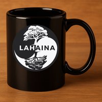 Lahaina Support Maui Strong Lahaina Banyan Tree In A Yin Yang 11oz C Handle Ceramic Mug