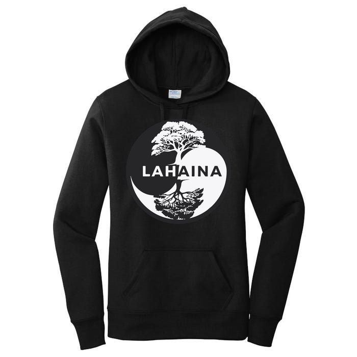 Lahaina Support Maui Strong Lahaina Banyan Tree In A Yin Yang Women's Pullover Hoodie