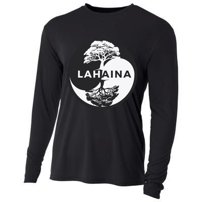 Lahaina Support Maui Strong Lahaina Banyan Tree In A Yin Yang Cooling Performance Long Sleeve Crew