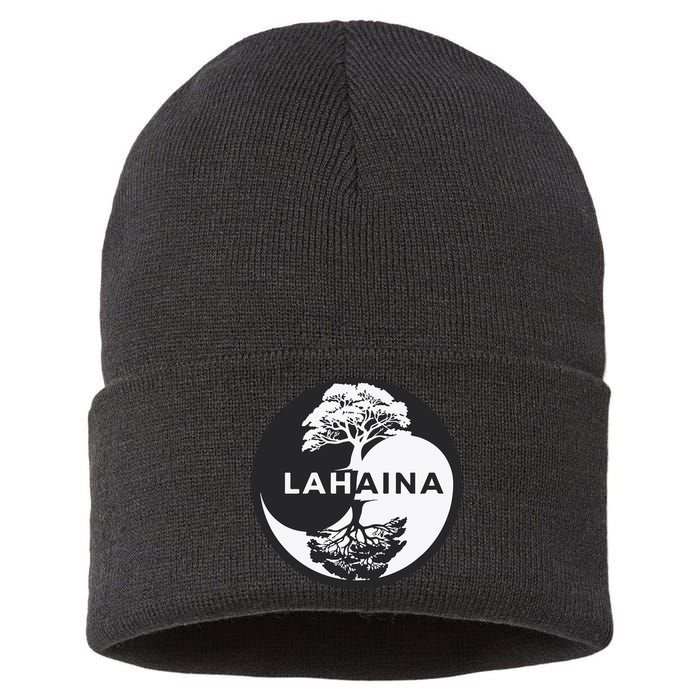 Lahaina Support Maui Strong Lahaina Banyan Tree In A Yin Yang Sustainable Knit Beanie