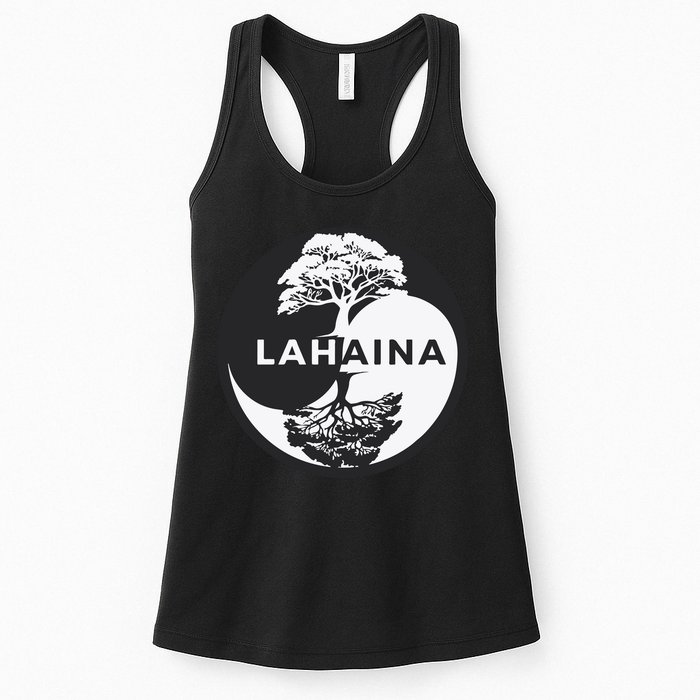Lahaina Support Maui Strong Lahaina Banyan Tree In A Yin Yang Womens Tank Top