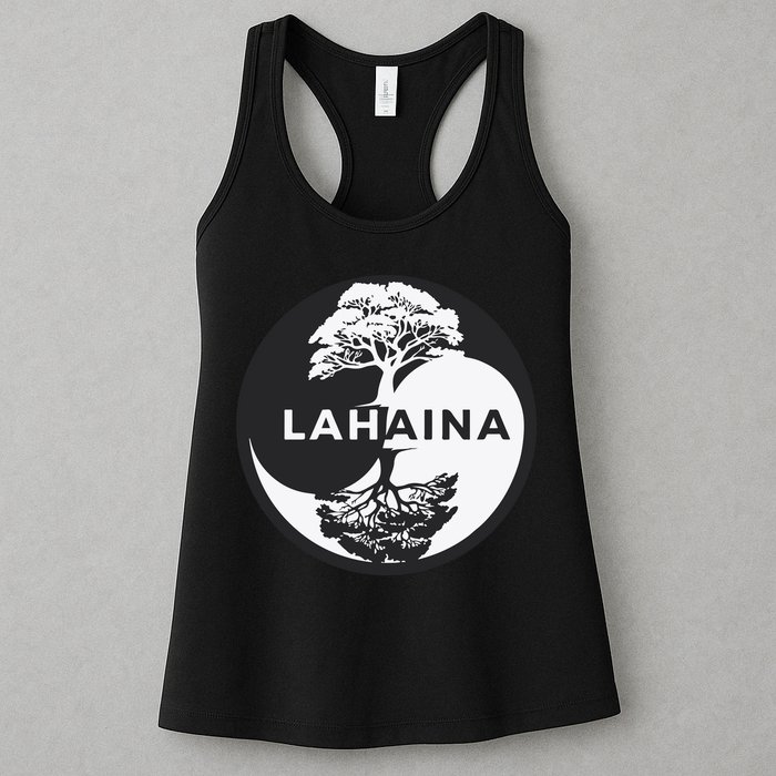 Lahaina Support Maui Strong Lahaina Banyan Tree In A Yin Yang Womens Tank Top