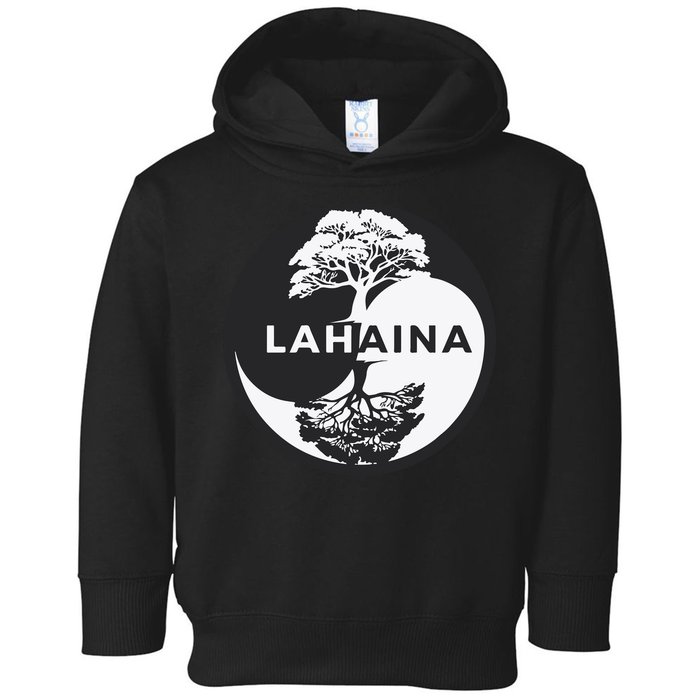 Lahaina Support Maui Strong Lahaina Banyan Tree In A Yin Yang Toddler Hoodie