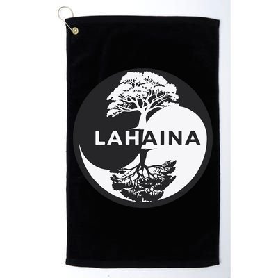 Lahaina Support Maui Strong Lahaina Banyan Tree In A Yin Yang Golf Towel