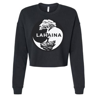 Lahaina Support Maui Strong Lahaina Banyan Tree In A Yin Yang Cropped Pullover Crew