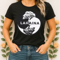 Lahaina Support Maui Strong Lahaina Banyan Tree In A Yin Yang Womens T-Shirt