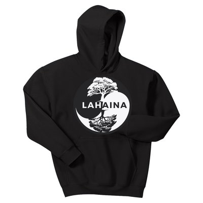 Lahaina Support Maui Strong Lahaina Banyan Tree In A Yin Yang Kids Hoodie