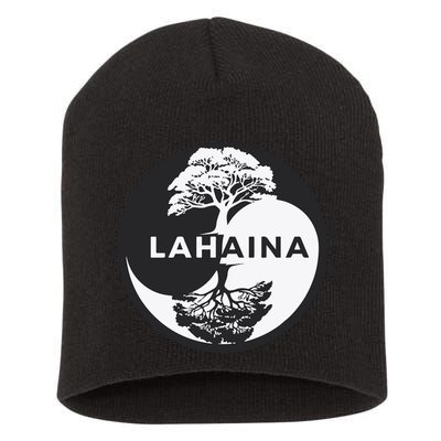 Lahaina Support Maui Strong Lahaina Banyan Tree In A Yin Yang Short Acrylic Beanie