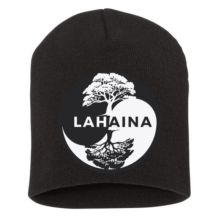 Lahaina Support Maui Strong Lahaina Banyan Tree In A Yin Yang Short Acrylic Beanie