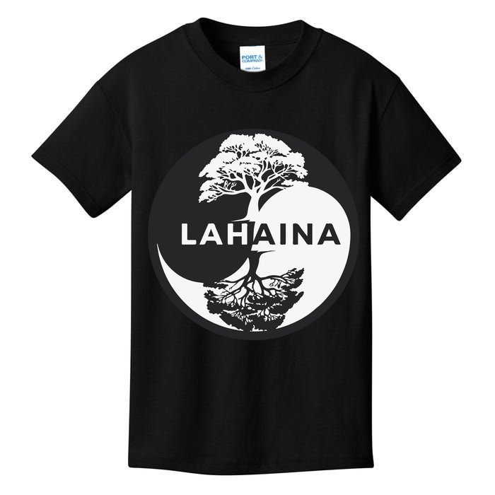 Lahaina Support Maui Strong Lahaina Banyan Tree In A Yin Yang Kids T-Shirt