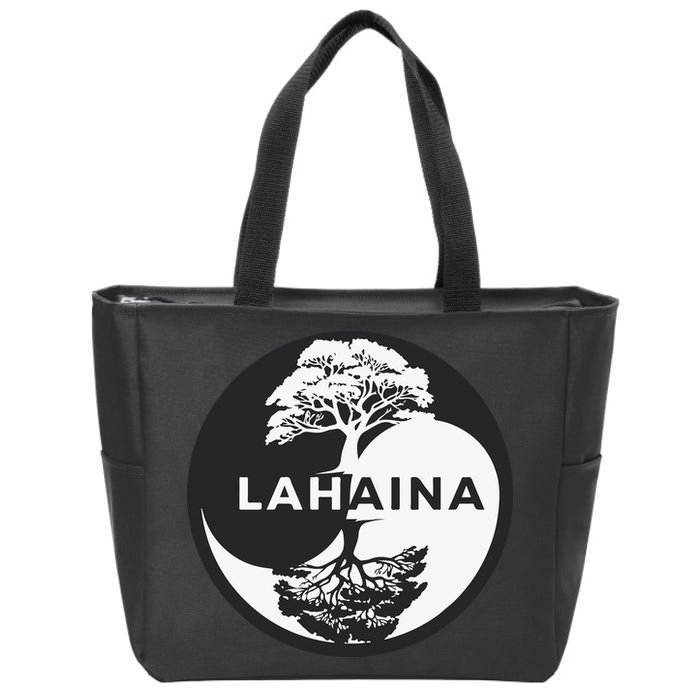 Lahaina Support Maui Strong Lahaina Banyan Tree In A Yin Yang Zip Tote Bag