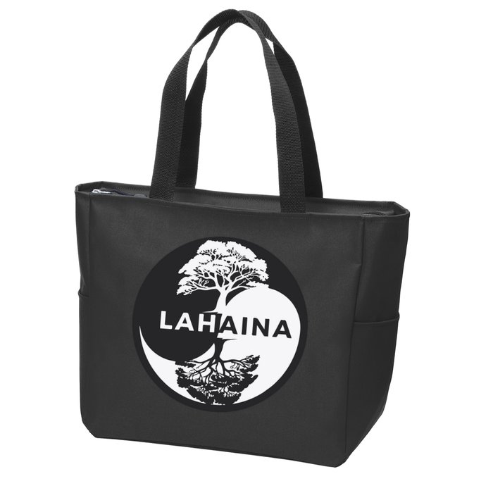 Lahaina Support Maui Strong Lahaina Banyan Tree In A Yin Yang Zip Tote Bag