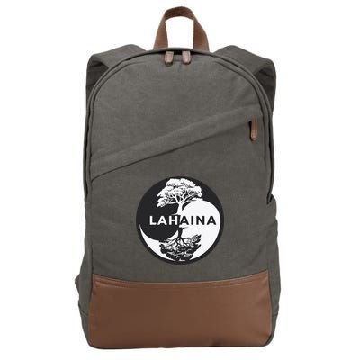 Lahaina Support Maui Strong Lahaina Banyan Tree In A Yin Yang Cotton Canvas Backpack