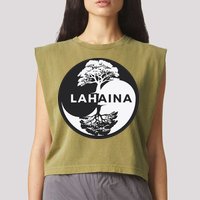 Lahaina Support Maui Strong Lahaina Banyan Tree In A Yin Yang Garment-Dyed Women's Muscle Tee