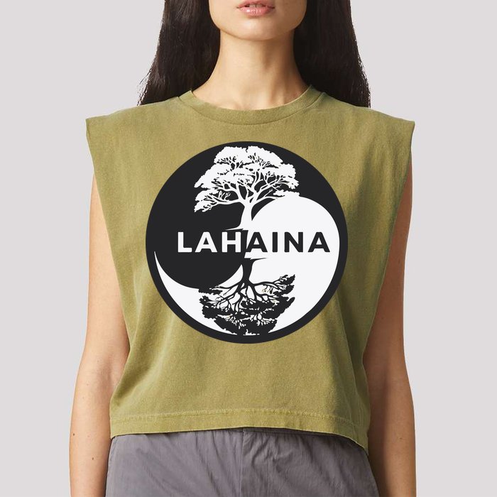 Lahaina Support Maui Strong Lahaina Banyan Tree In A Yin Yang Garment-Dyed Women's Muscle Tee
