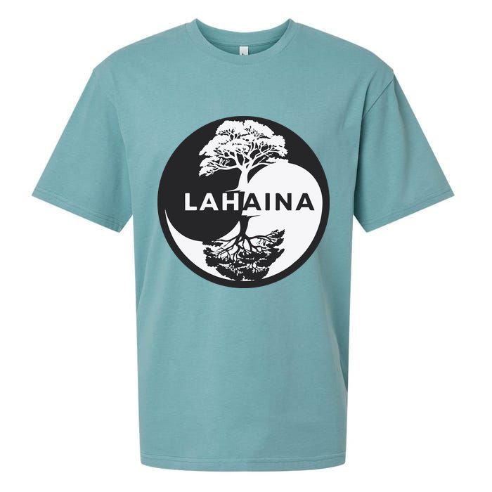 Lahaina Support Maui Strong Lahaina Banyan Tree In A Yin Yang Sueded Cloud Jersey T-Shirt