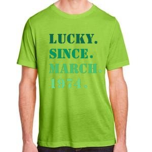 Lucky Since March 1974 Saint Patricks Day Adult ChromaSoft Performance T-Shirt