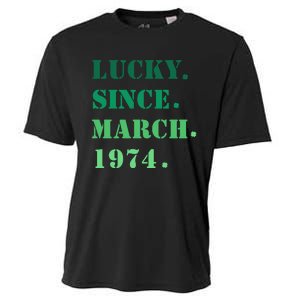 Lucky Since March 1974 Saint Patricks Day Cooling Performance Crew T-Shirt