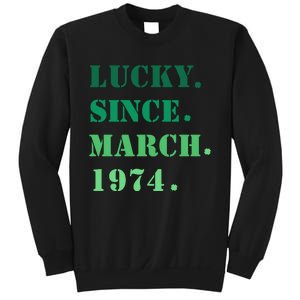 Lucky Since March 1974 Saint Patricks Day Sweatshirt