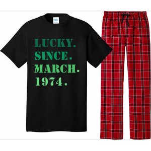 Lucky Since March 1974 Saint Patricks Day Pajama Set