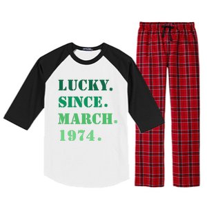 Lucky Since March 1974 Saint Patricks Day Raglan Sleeve Pajama Set