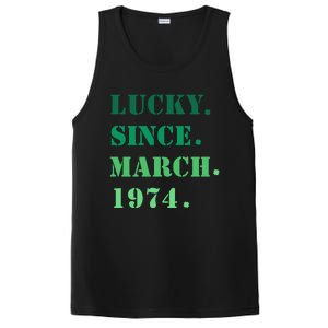 Lucky Since March 1974 Saint Patricks Day PosiCharge Competitor Tank