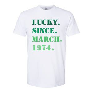 Lucky Since March 1974 Saint Patricks Day Softstyle CVC T-Shirt