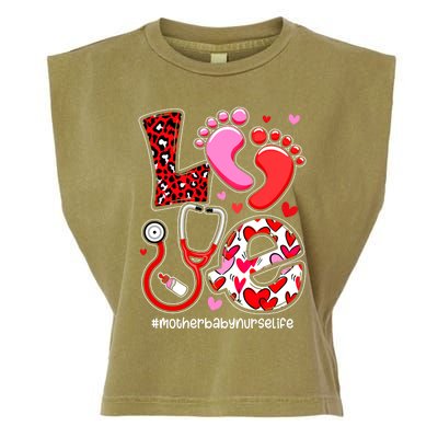 Love Stethoscope Mothers Day Nurse Life Mommy Cool Gift Garment-Dyed Women's Muscle Tee