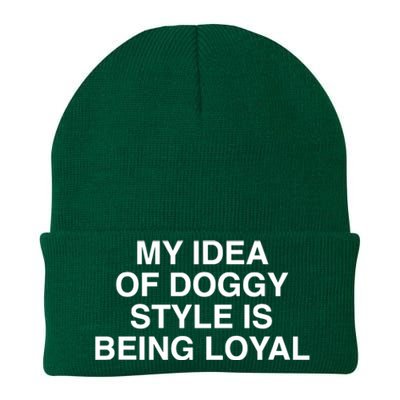 Lindafinegold Store My Idea Of Doggy Style Is Being Loyal Knit Cap Winter Beanie