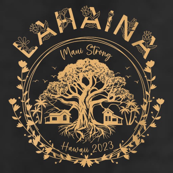 Lahaina Strong Maui Hawaii Old Banyan Tree Saving Squad Girl 7 Panel Mesh Trucker Snapback Hat